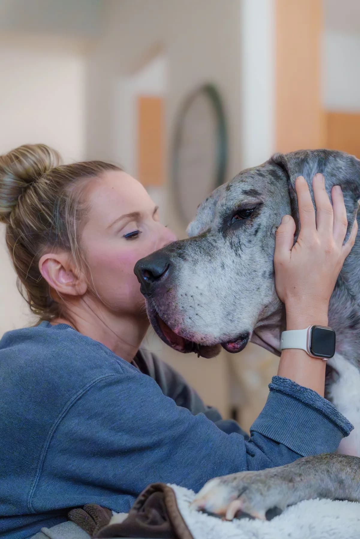 Baloo — With Jennie. Large breed dog portrait by Gentle Giants Portraits, Denver Colorado.